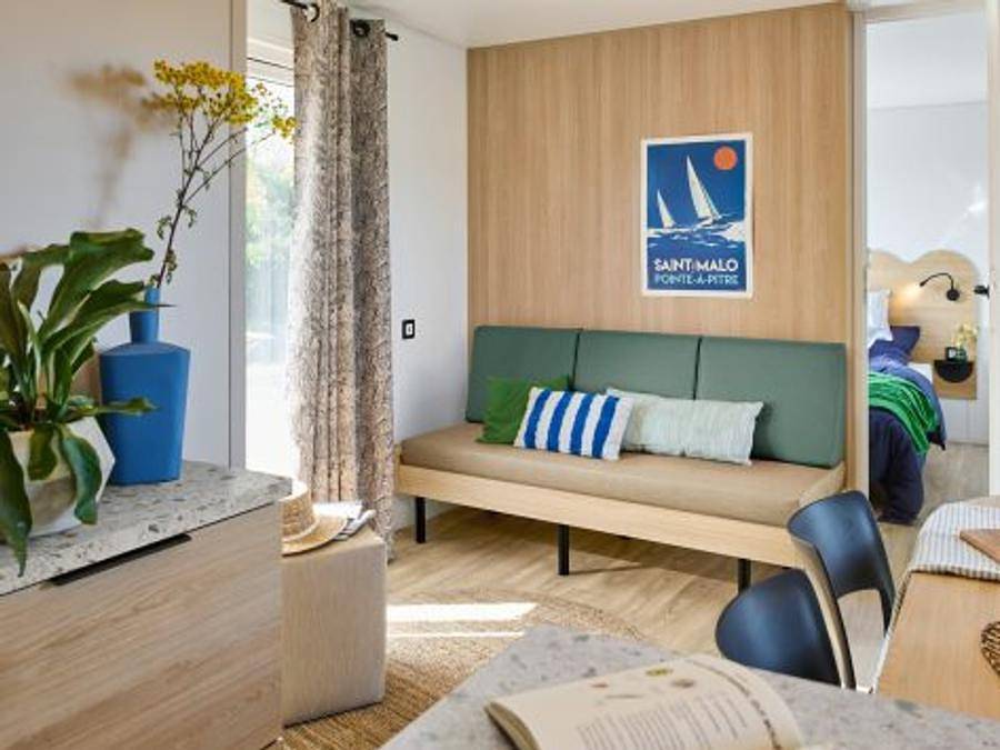 Camping du Lac de Cormoranche - Mobilhome 6 personnes - Mobil-home Seychelles 3 chambres / climatisation, lave-vaisselle, 2 sdb in Cormoranche-sur-Saône, Région de Bourg-en-Bresse