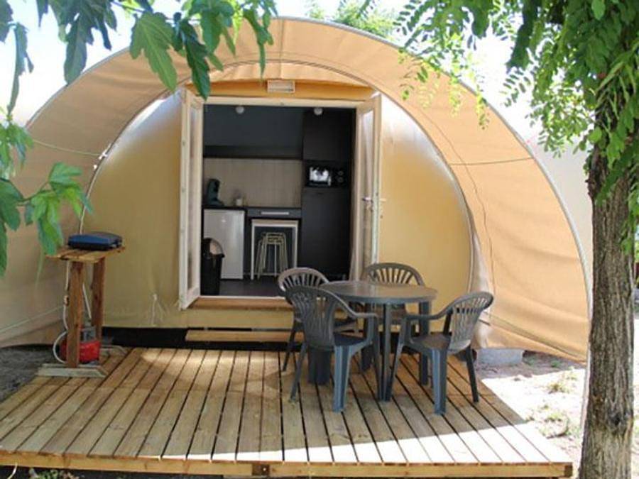 Camping Les Flots-Atlantique Village 2  - Bungalow de lona 4 personas - Coco Dulce - 16m² de espacio habitable in Saint-Pierre-d'Oléron, Côte de Beauté