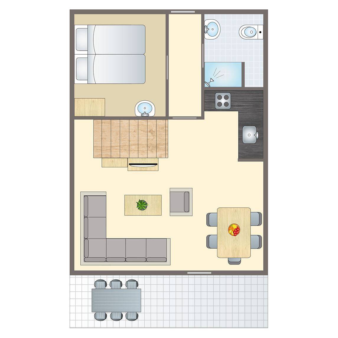 Bungalow für 4 Personen mit Balkon/Terrasse in Kell am See, Landkreis Trier-Saarburg