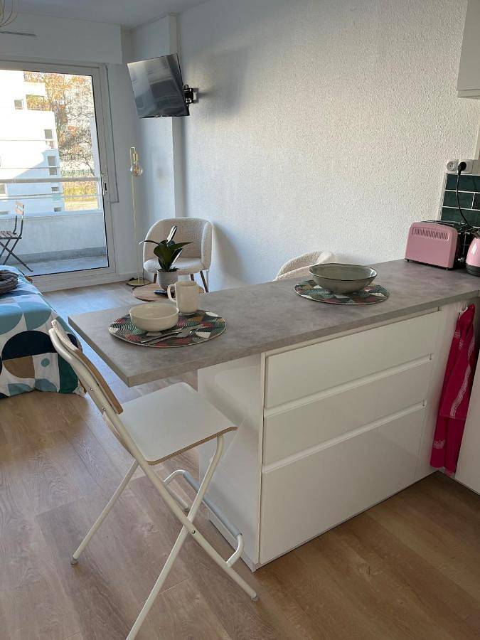 Appartement entier, Joli studio cozy, balcon, Cité des Congrès, Gare Sud in Nantes, Région de Nantes
