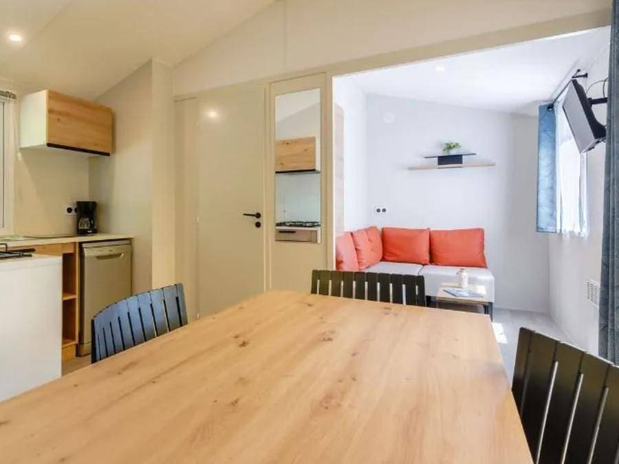 Camping le Bois Joli - Mobilheim 6 personen - Prestige - 3 Schlafzimmer - Tv - Lv in Bois-de-Céné, Vendée