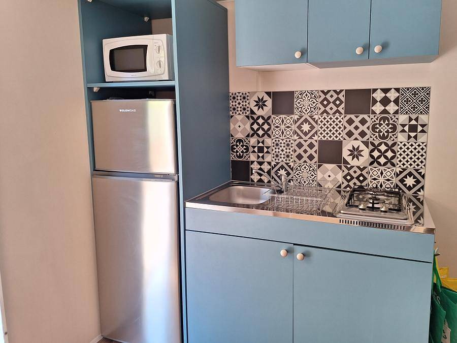 Flower Camping Le Saint Michelet - Mobilheim 5 personen - 2 Zimmer Domino - Klimaanlage Komfort 24m² in Goudargues, Nimes und Umgebung