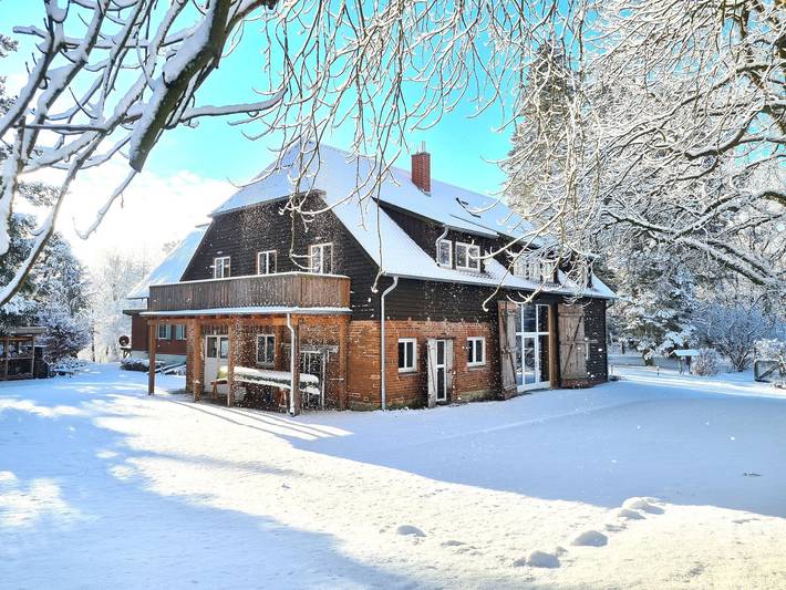 Ganze Ferienwohnung, Ferienwohnungen am Obersee - mit Zirbelholz unterm DarkSky - Zwei - Raum - Ferienwohnung Steinwerder in Krakow am See, Naturpark Nossentiner/Schwinzer Heide
