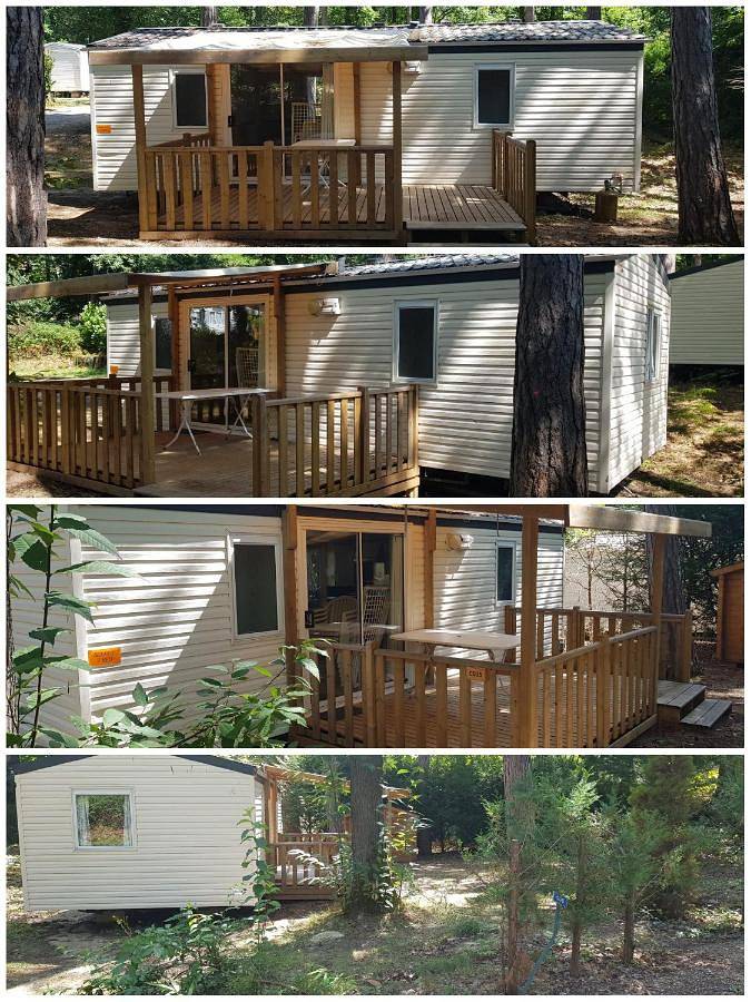 Camping pour 6 personnes, avec piscine ainsi que bassin pour enfant et jardin, animaux acceptés