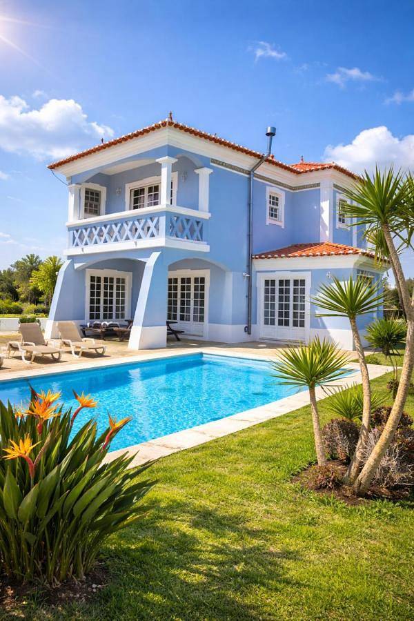 Villa para 8 pessoas, com piscina e jardim e ainda vista, com animais de estimação em Mafra
