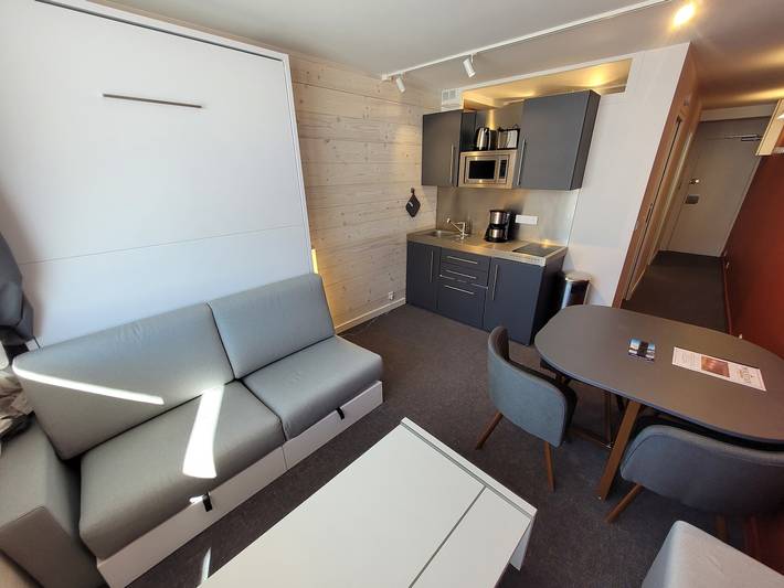 Studio pour 4 personnes, avec balcon