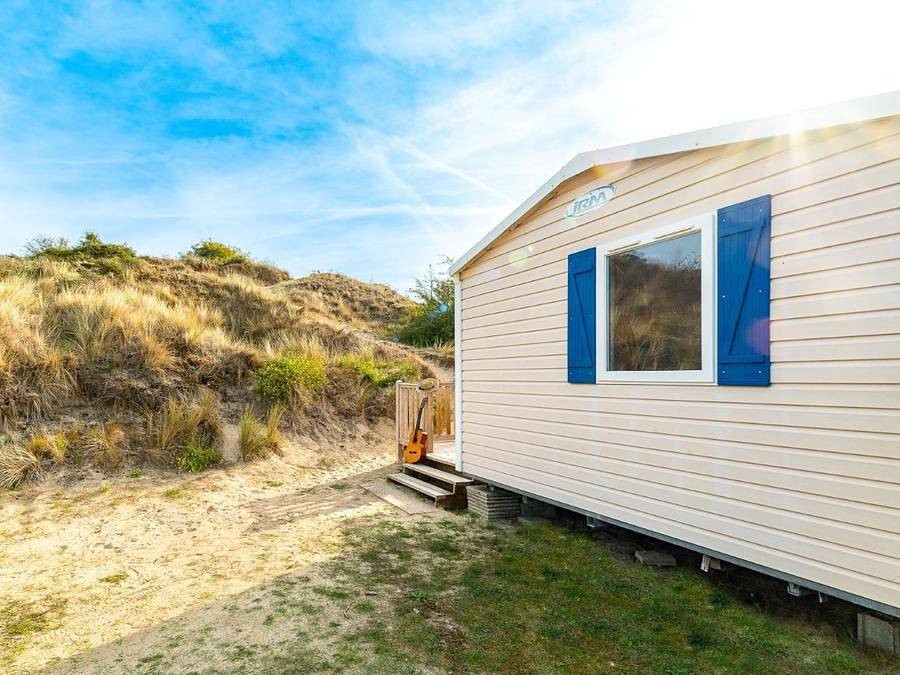 Camping Les Carolins - Mobilheim 4 personen - Confort - 30 m² - 2 Zimmer - Blick auf die Düne in Port-Bail-sur-Mer, Côte de la Déroute
