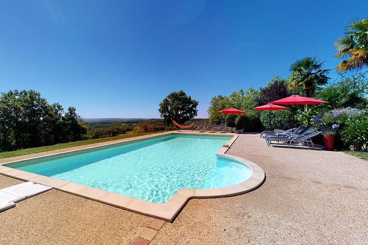 Maison de vacances pour 9 personnes, avec piscine ainsi que jardin et sauna