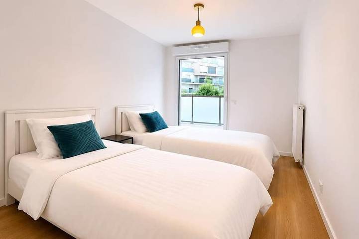 Ganze Wohnung, Brand New Family Apartment, Terrace & Parking, 15 min from Disneyland in Bussy-Saint-Georges, Seine-et-Marne