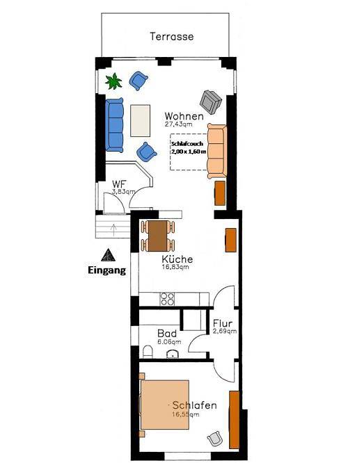 Ganze Wohnung, Ferienwohnung Hasse - Ferienwohnung, 73 qm, 1-4 Personen in Ascheberg, Münsterland