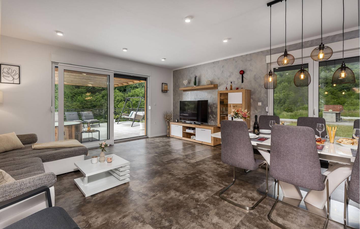 Charmante 2-Zimmer-Wohnung mit Terrasse und Whirlpool in der Nähe des Flusses Korana in Karlovac und Umgebung