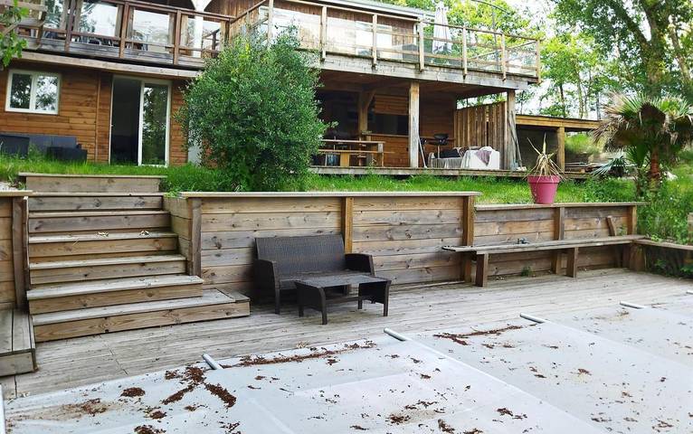 Maison de vacances pour 4 personnes, avec terrasse et jardin ainsi que piscine et vue, animaux acceptés - 1