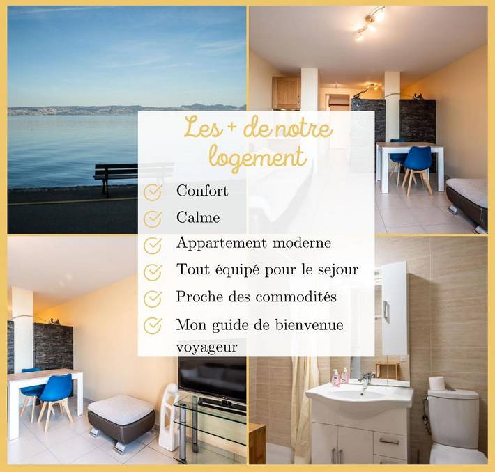 Gîte pour 2 personnes, avec terrasse ainsi que vue sur le lac et vue dans Publier Amphion - 2
