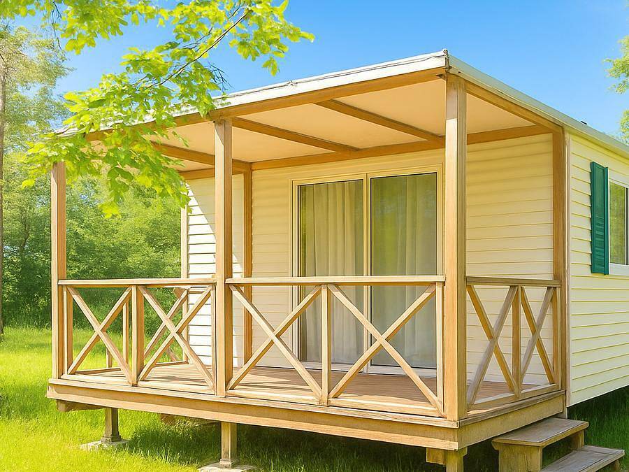 Camping Vert Bord D'eau - Mobile home 4 persons - Eco in Saint-Symphorien (Dordogne), Langon region