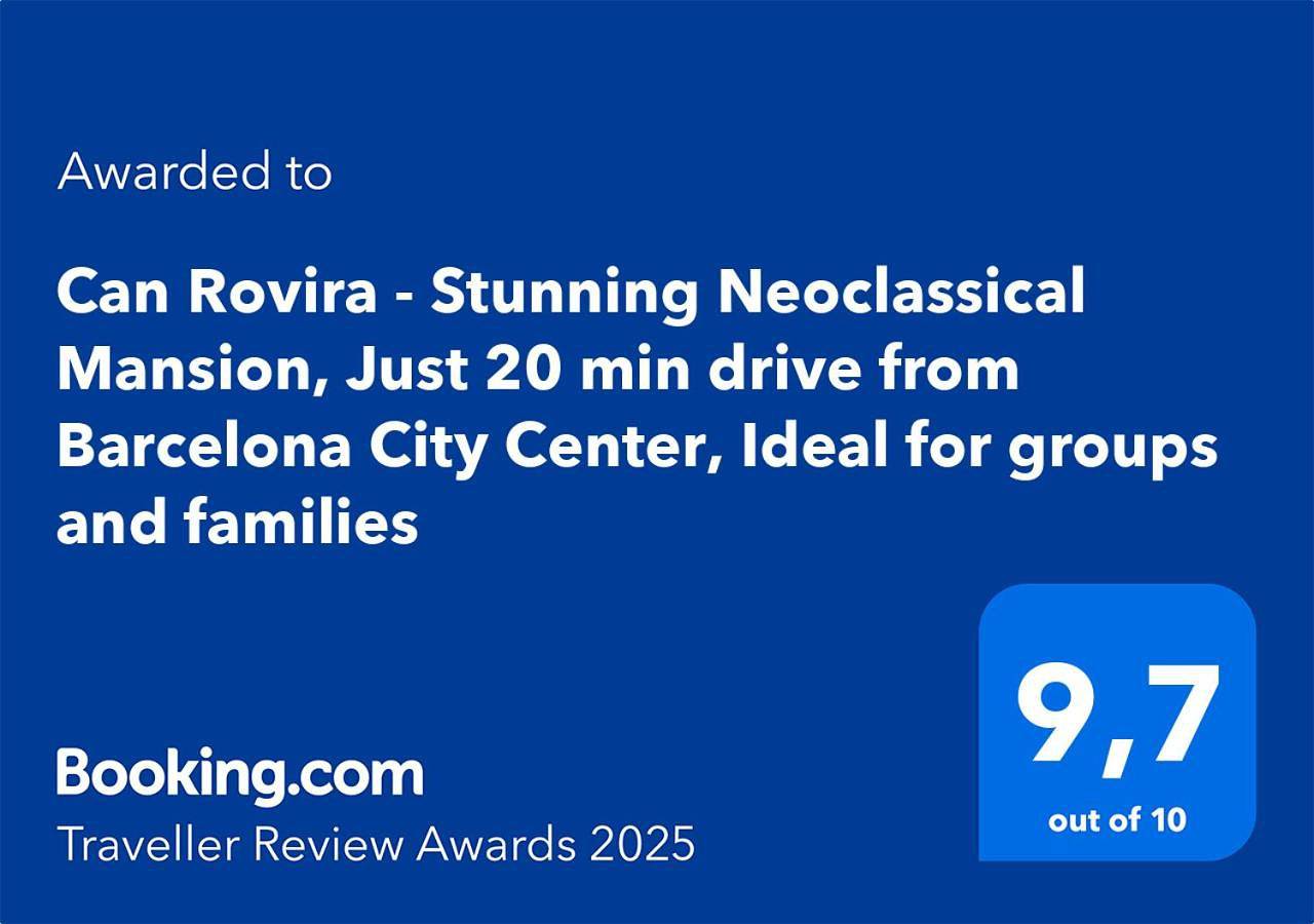 Can Rovira - Stunning Neoclassical Mansion, Just 20 min drive from Barcelona City Center, Ideal for groups and families in Alella, Costa del Maresme