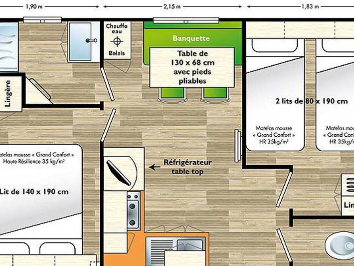 Mobil home pour 4 personnes à Marciac - 4