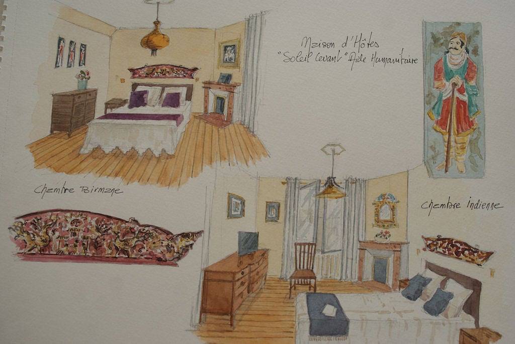 Chambre d'hôtes Soleil Levant - Chambre Indienne in Groix, Côte des Mégalithes