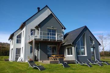 Cottage pour 8 personnes, avec jardin et balcon à Pennedepie