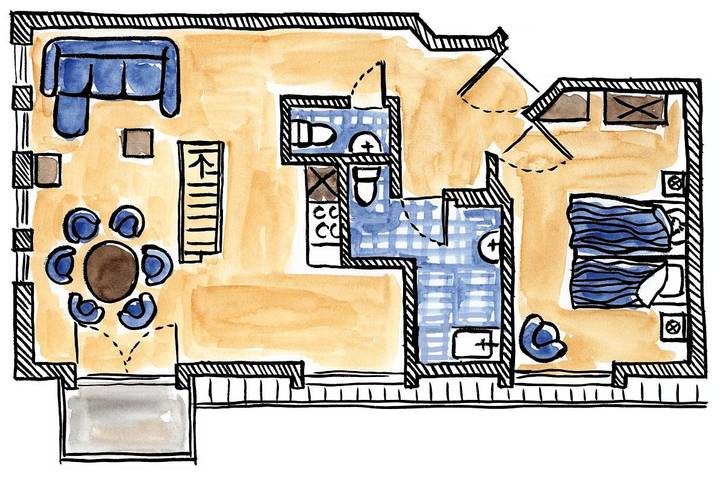 Ferienwohnung für 5 Personen, mit Balkon und Balkon/Terrasse sowie Garten in Lichtenhagen - 2