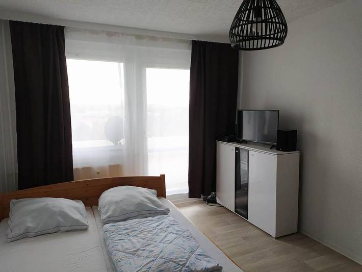 Ferienwohnung für 4 Personen, mit Balkon und Kinderpool sowie Ausblick