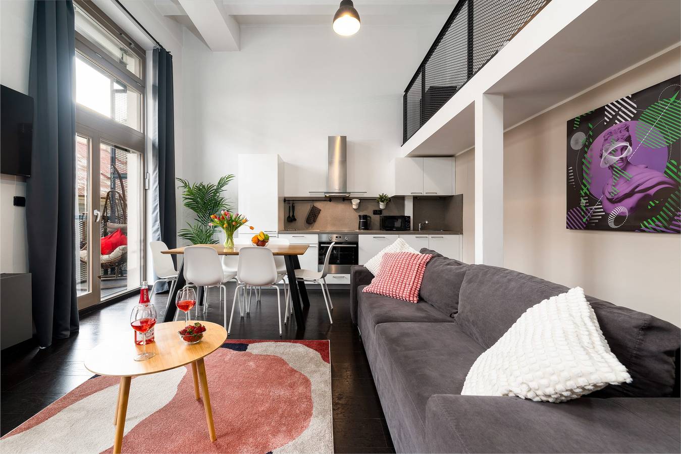 Entire apartment, Urban loft with balcony near center in Prague, Central Bohemia