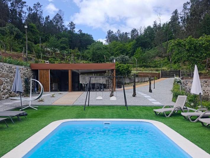 Apartamento de férias para 12 pessoas, com Varanda e Terraço e ainda Jardim and Piscina em São Pedro do Sul
