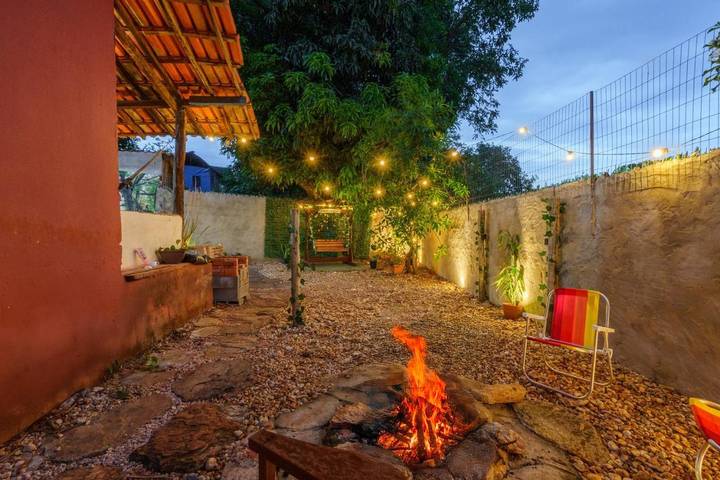 Casas e apartamentos de temporada para 8 pessoas, com terraço e vista e ainda jardim em Alto Paraíso de Goiás