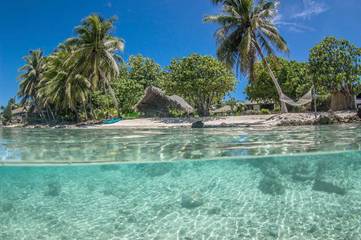 Chambre d’hôte pour 4 personnes, avec jardin et vue dans Rangiroa