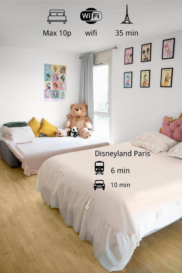 Maison d’hôte pour 6 personnes, avec Terrasse et Vue à Bussy-Saint-Georges