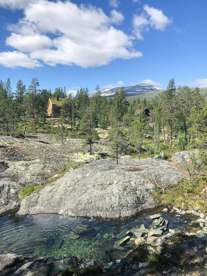 Architektonisch gestaltete Hütte von Jotunheimen in Jotunheimen