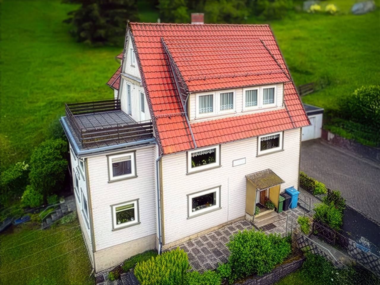 Ferienhaus Adelheid mit einmaligem Blick, privater Terrasse und Wlan in Bad Grund, Harzvorland