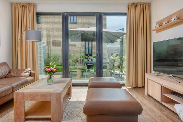 Filter.hub_sauna.vacation_home für 6 Personen, mit Balkon und Terrasse sowie Garten und Sauna in Heiligenhafen