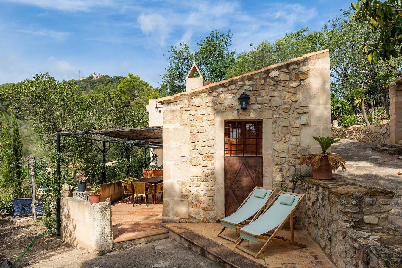 Ferienhaus "Es Sestador" mit Bergblick, Gemeinschaftspool und Wlan in Petra (Mallorca), Mallorca Inselmitte