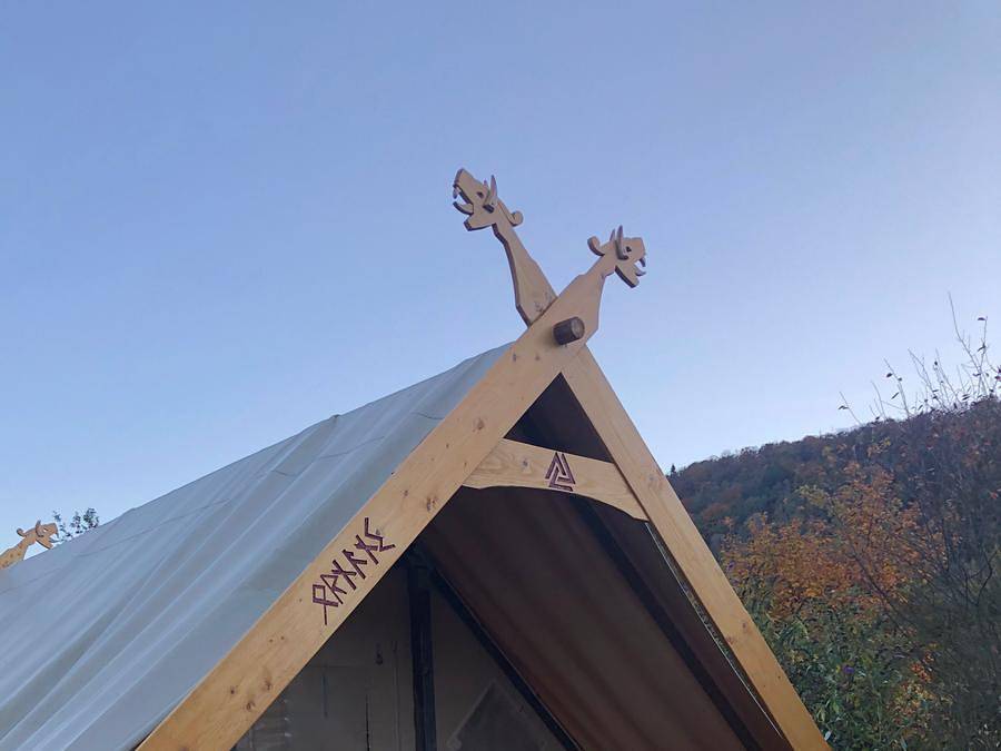 Camping  Ecologique La Roche d'Ully - Wohnzelt auz holz 4 personen - Lodge Skali - ohne Sanitäranlagen in Ornans, Doubs
