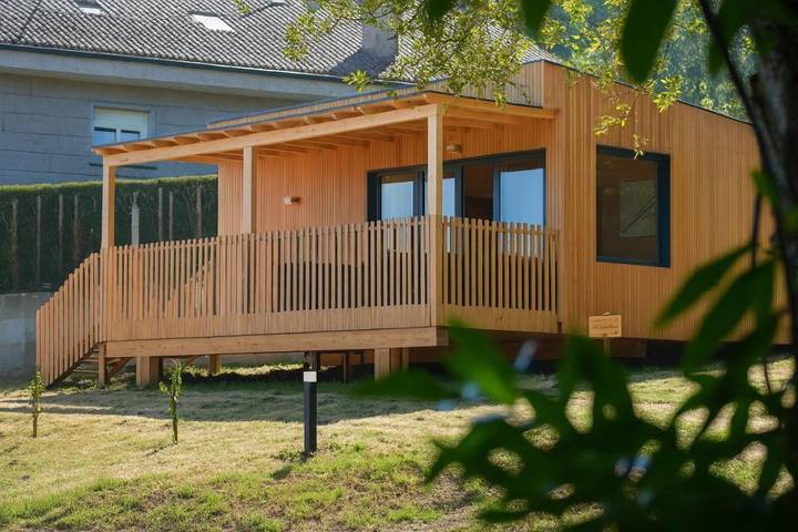 Camping para 5 personas, con jardín y vistas, Se admiten mascotas en Galicia