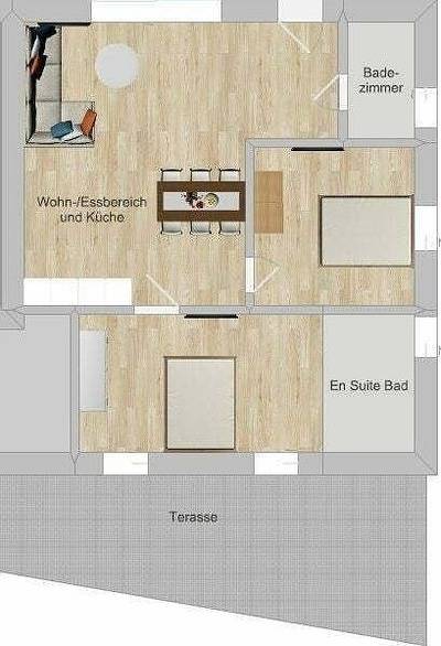 Ferienwohnung für 6 Personen, mit Terrasse in Saale-Unstrut