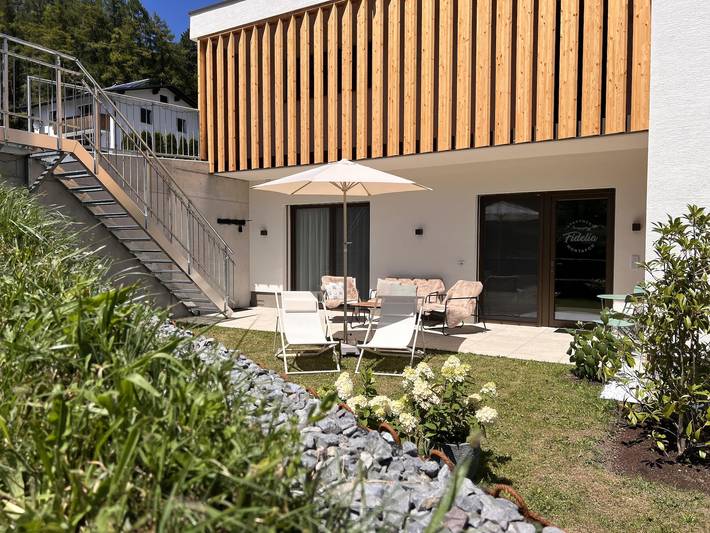 Ferienwohnung für 4 Personen, mit Garten und Ausblick in Vandans