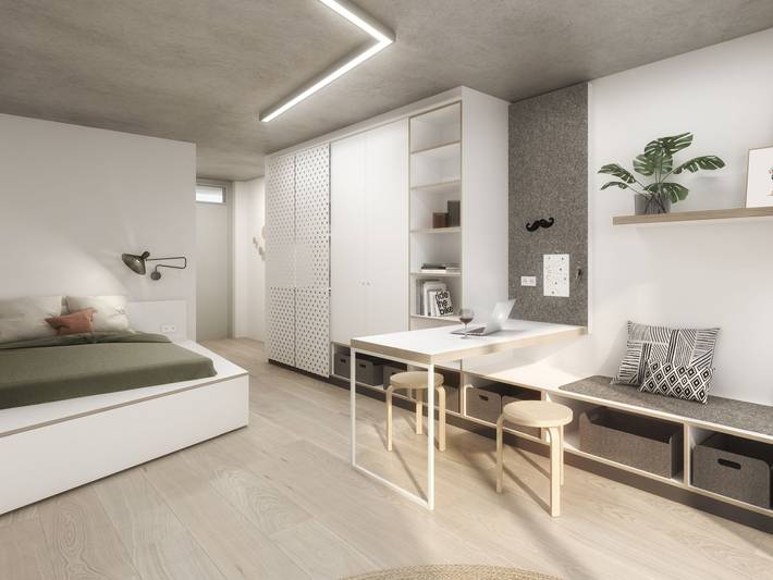 Ganze Ferienwohnung, Cloud N°7 Studios - Core Studio mit 18 - 19 qm für 1 Person in Tübingen, Neckar-Alb