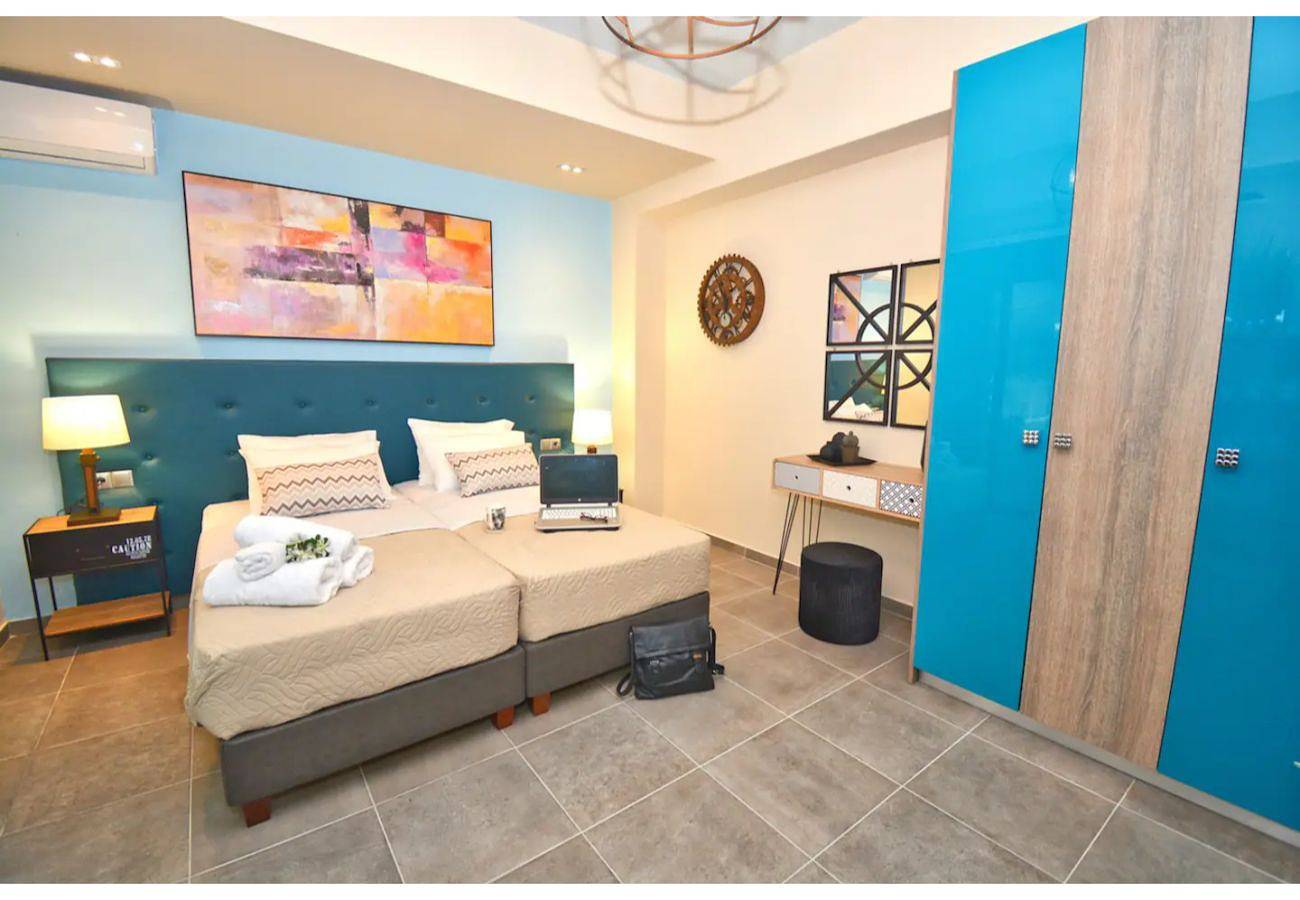 Entire apartment, Apartment 'Villa Marinos Blue' with Sea View, Wi-Fi and Air Conditioning in Kavos, Corfu