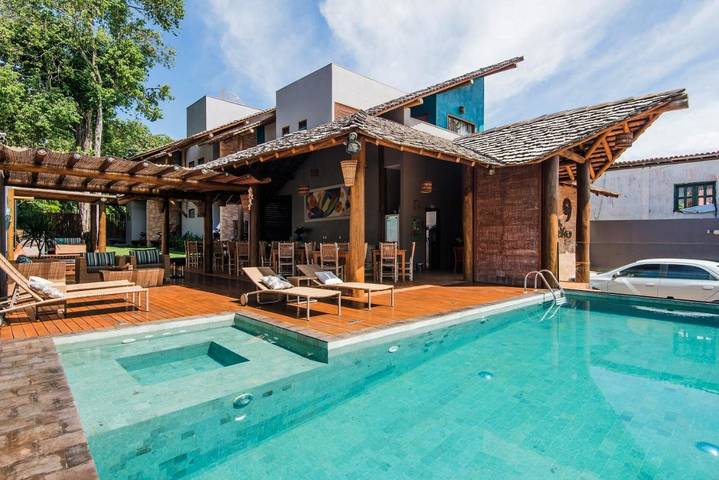 Casas e apartamentos de temporada para 2 pessoas, com jacuzzi e jardim e ainda balcão and piscina em Itacaré