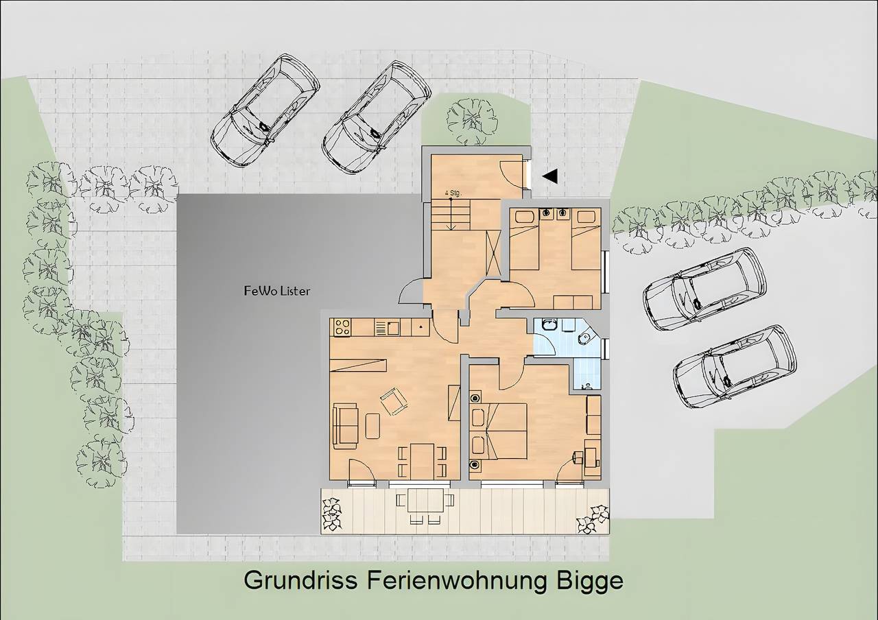 Entire apartment, Apartment “Hof Weuste Bigge” with Lake View, Shared Garden, and Wi-Fi in Attendorn, Biggesee