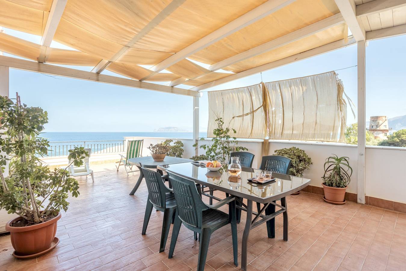Ferienhaus "Finestra Sul Mare" mit Meerblick, Wlan und Klimaanlage in Palermo, Palermo Provinz