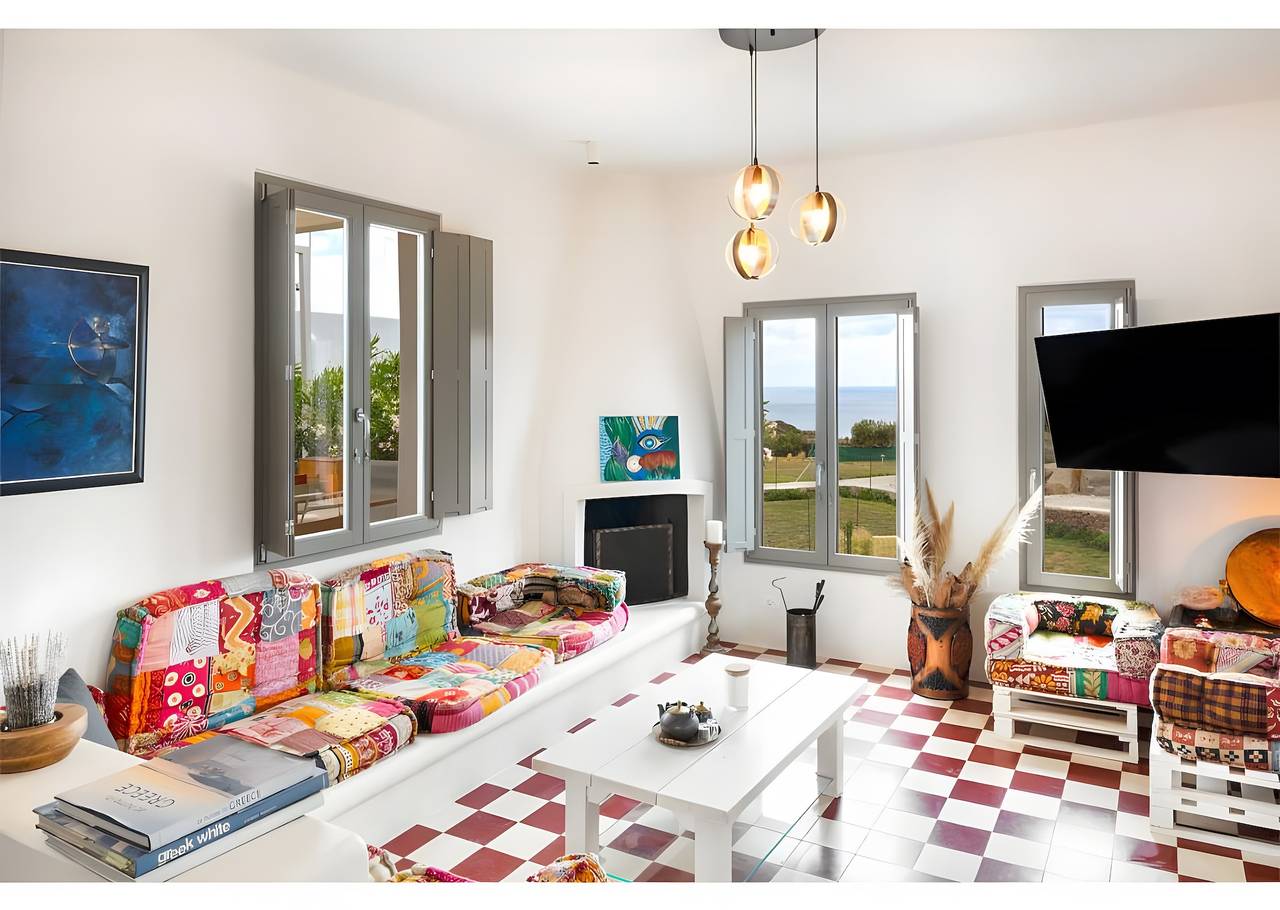Casa de vacaciones 'Olive' con vistas al mar, Wi-Fi y aire acondicionado in Milo