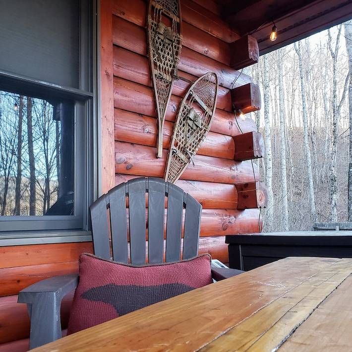 Blockhütte für 2 Personen, mit Terrasse - 1