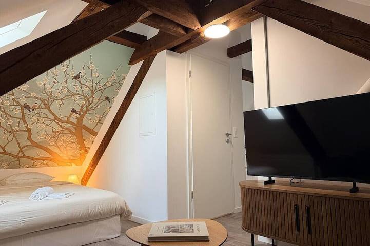 Appartamento intero, Cosy attic studio for two — quiet Wipkingen, tram nearby in Zürich 37 Wipkingen, Zurigo