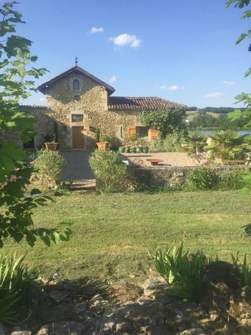 Maison de vacances pour 2 personnes, avec vue ainsi que vue sur le lac et jardin dans le Gers