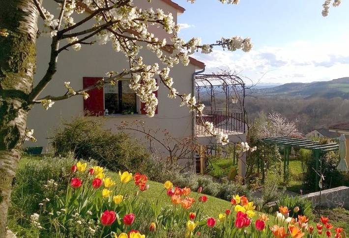 Maison de vacances pour 5 personnes, avec Terrasse ainsi que Jardin et Vue