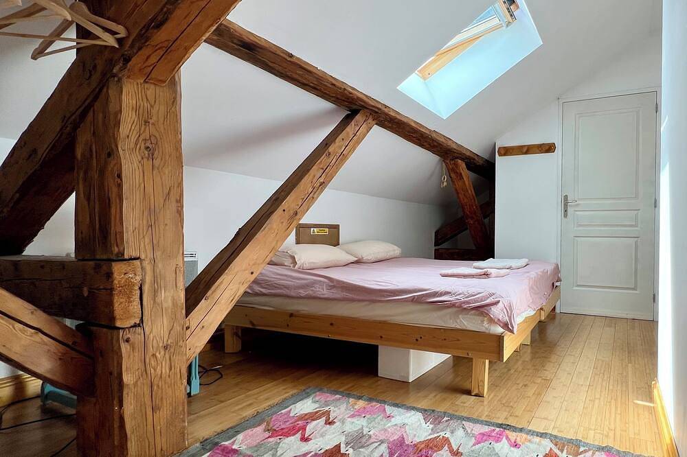 Geheel appartement, Groot penthouse-appartement, balkon, 10 slaapplaatsen, familie- en huisdiervriendelijk. in Seytroux, Thonon-les-Bains en omgeving