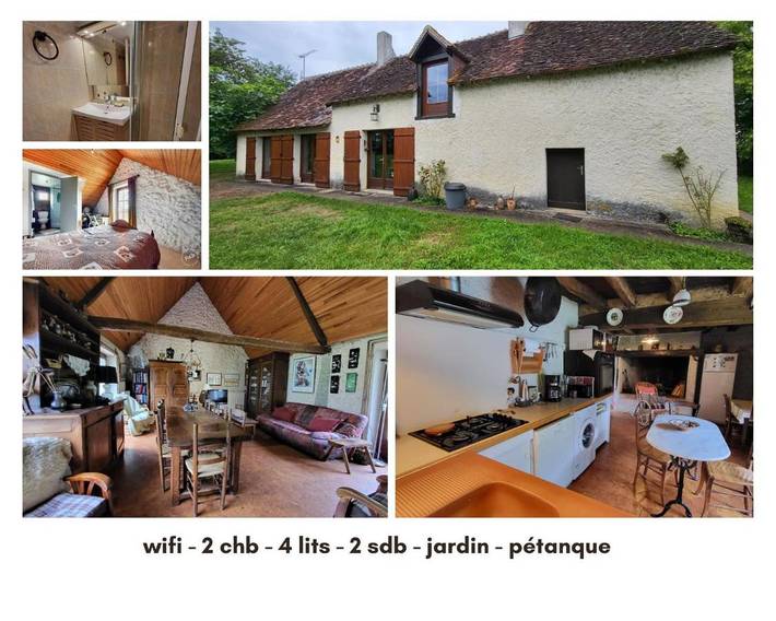 Location de vacances pour 6 personnes, avec jardin et terrasse, animaux acceptés à Ardentes