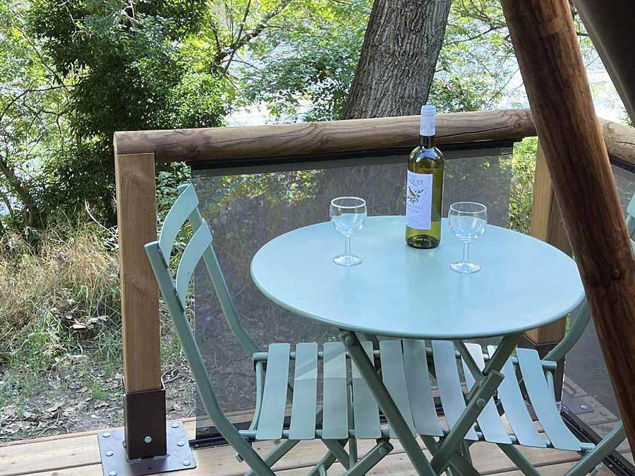 Camping Le Peyrolais - Safarizelt 2 personen - Zelt Moorea in Saint-Julien-de-Peyrolas, Nimes und Umgebung